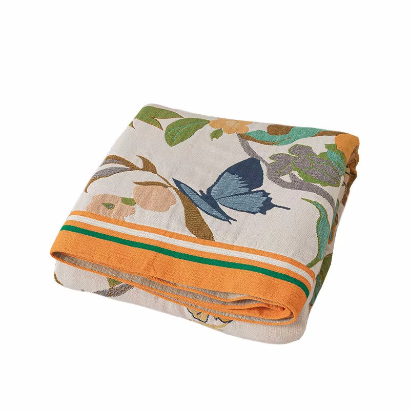 Schmetterlingshain Reversible Baumwoll Steppdecke Coverlet Leichte Bettwäsche