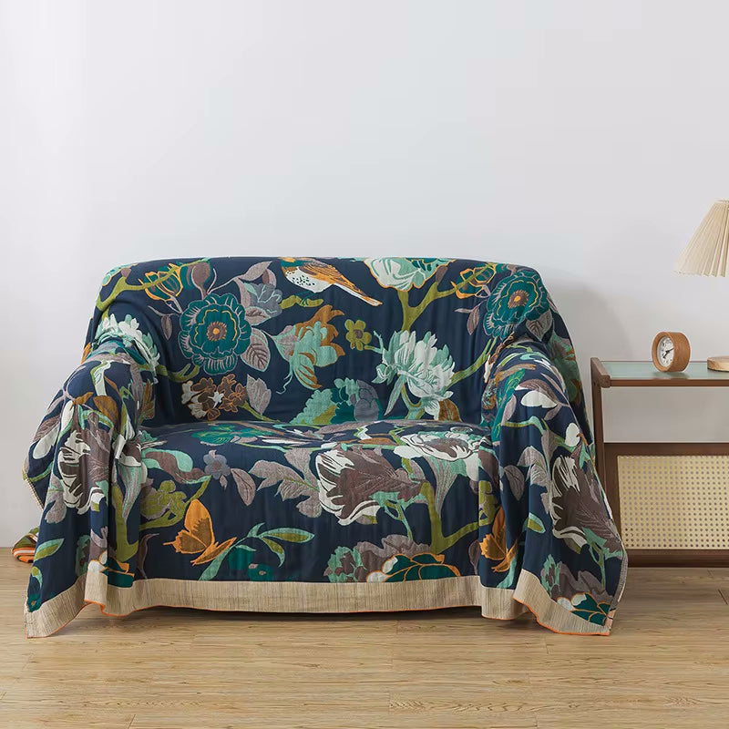 Schmetterlingshain Reversible Baumwoll Steppdecke Coverlet Leichte Bettwäsche
