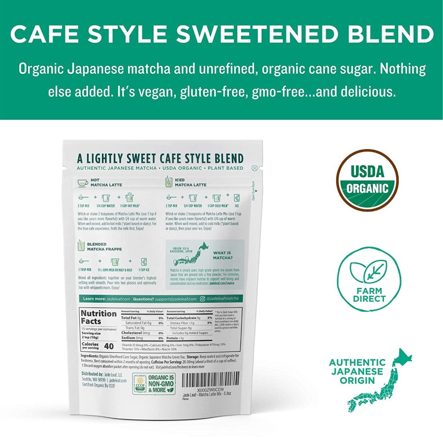 Jade Leaf Organic Matcha Latte Original Mix 15 g