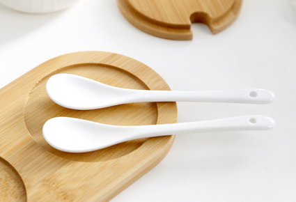 Organic Seaside Style Keramik Jar & Spoon Sets mit Bambus Lids