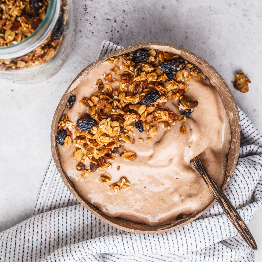 Natürliche Kokosnussschale Smoothie Bowl