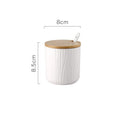 Organic Seaside Style Keramik Jar & Spoon Sets mit Bambus Lids