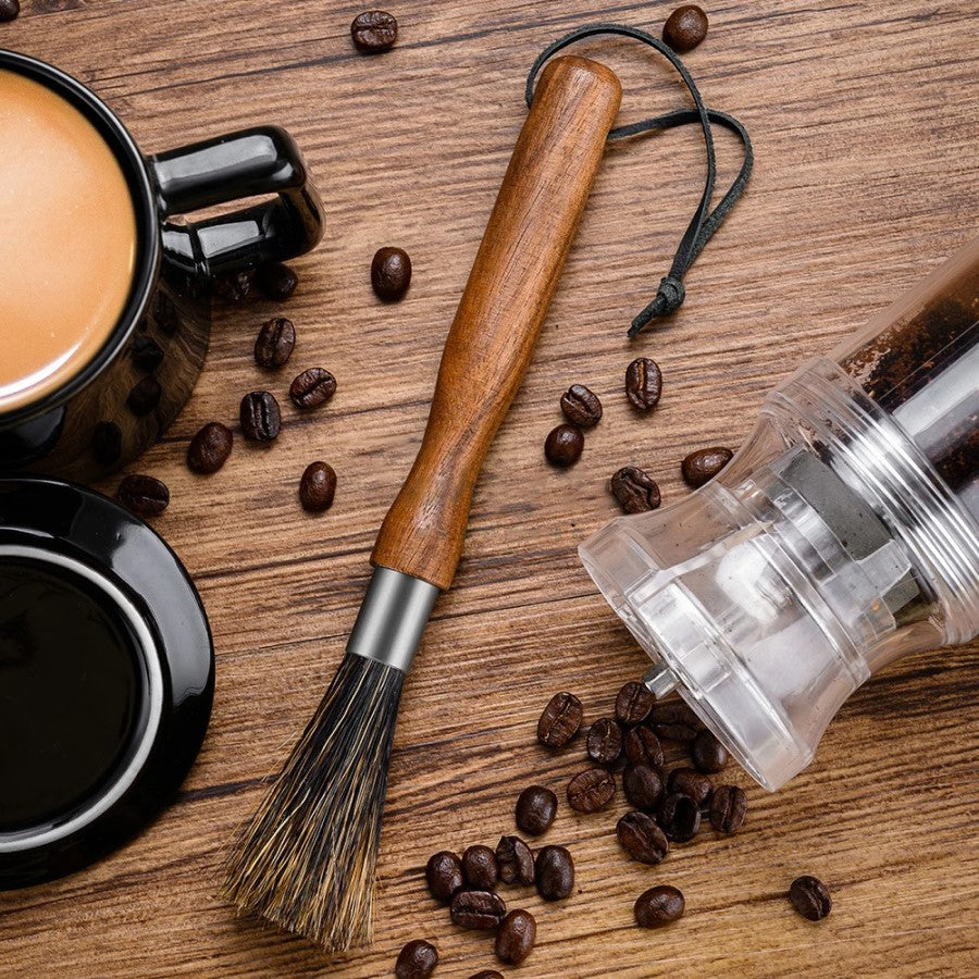Luxus Barista Holz & Natural Bristle Kaffeereinigung Bürsten