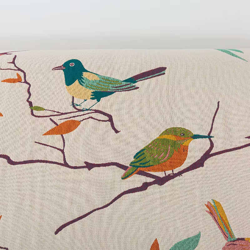 Paradiso Vögel Reversible Baumwoll Steppdecke Coverlet Leichte Bettwäsche mit Fringe