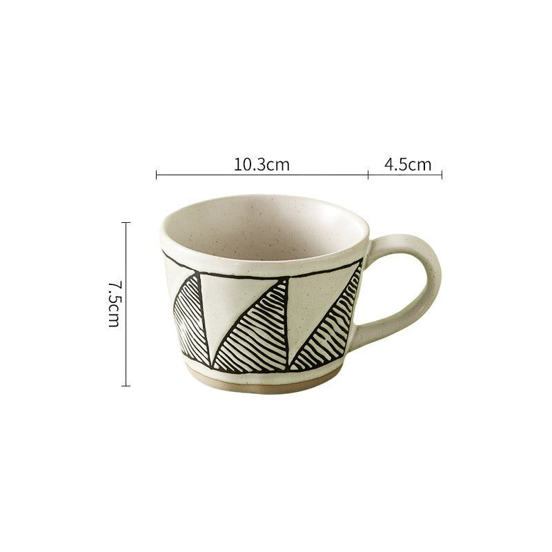 Craft Style unregelmäßig geformte Keramikbecher mit exponierter Basis