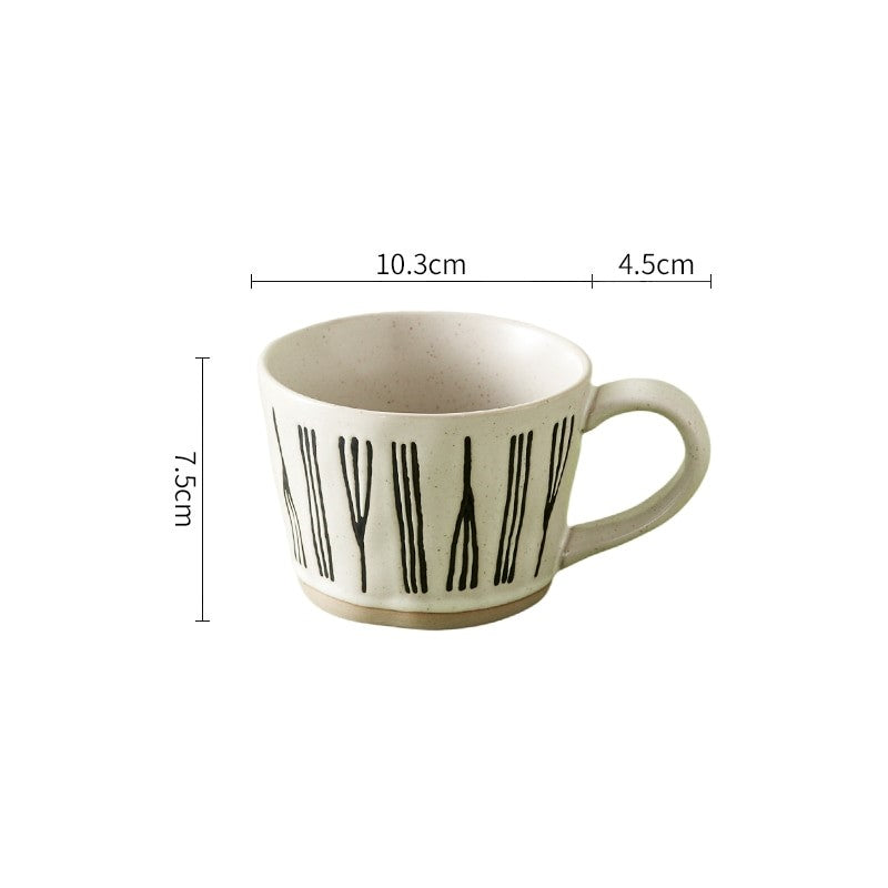 Craft Style unregelmäßig geformte Keramikbecher mit exponierter Basis