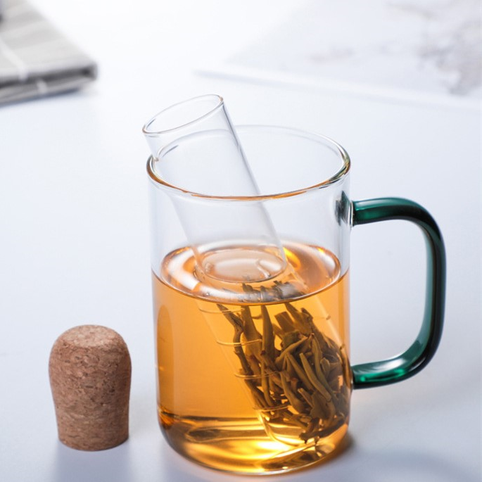 Glas Tube Lose Blatt Tee & Kräuter-Infuser mit Stopper