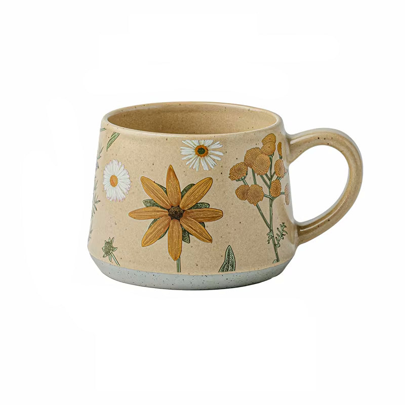 Verzaubernde Botanicals Keramikbecher, Lid & Spoon Set