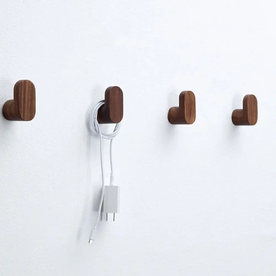 Moderne Naturforscher Oval Wood Wall Mounted Hook