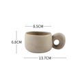 Organic Retro Style Keramikbecher mit Chunky Griffe