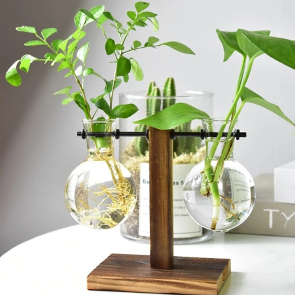 Glas & Holz Hängeposten Tabletop Vasen