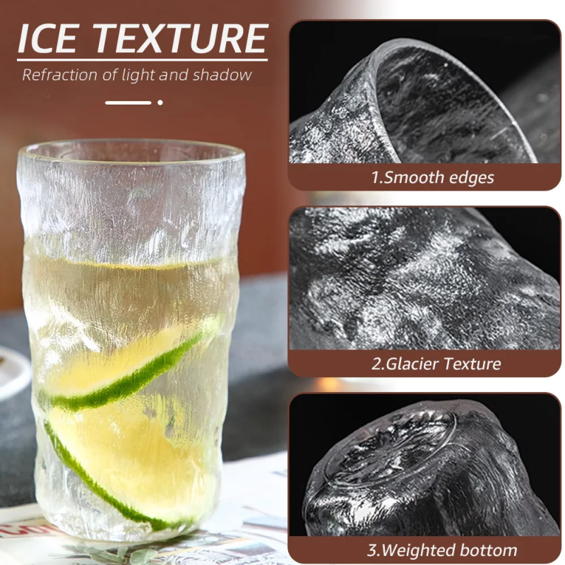 Gletscher Eis frostige Trinkgläser