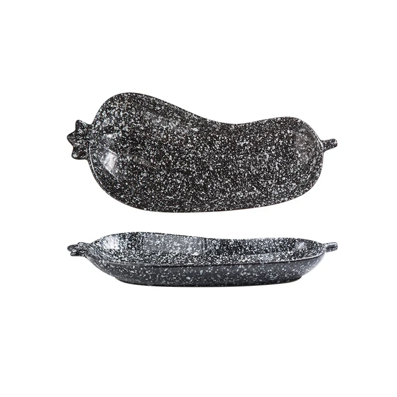 Auberginenförmige Keramik Dekorative Serveware