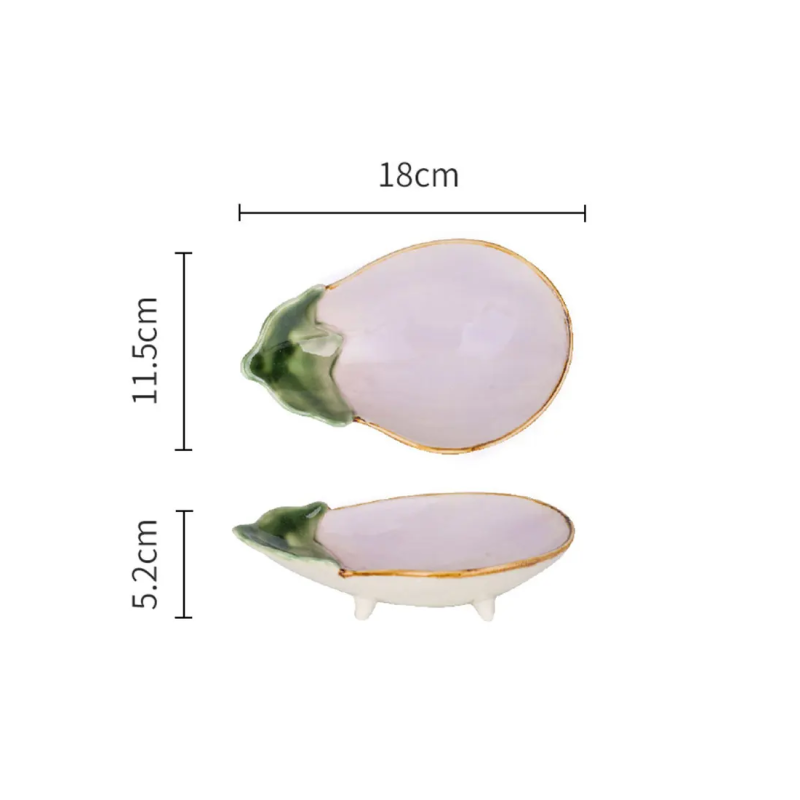 Pflanzliche geformte Keramik Dekorative Serveware