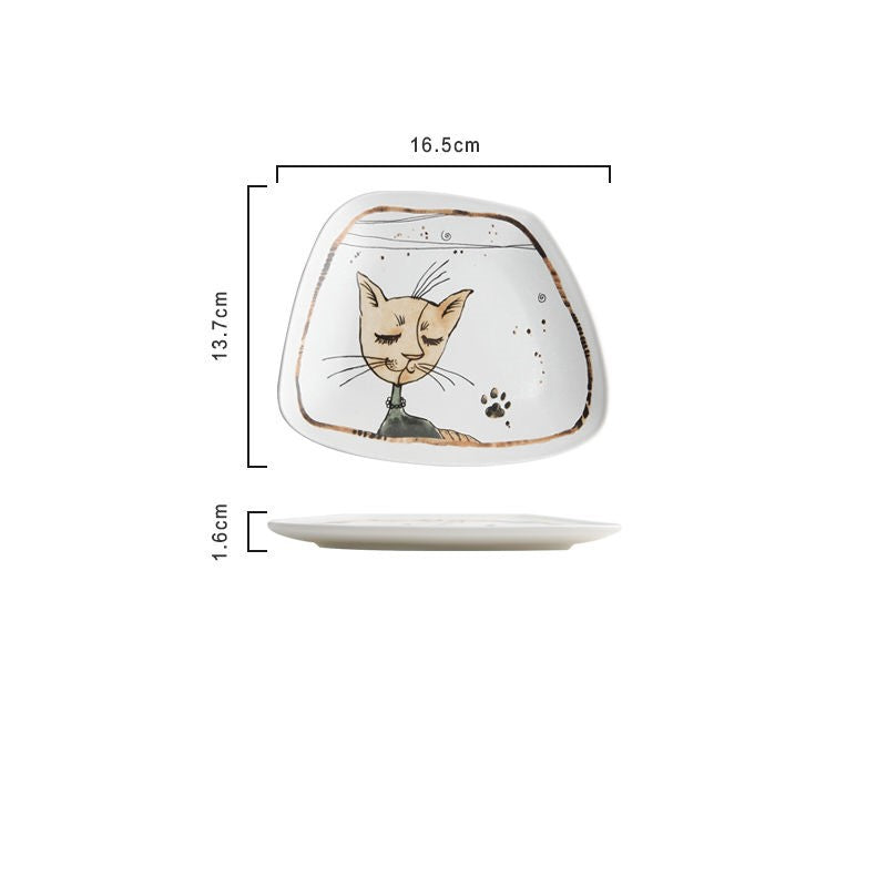 Classy Katzen unregelmäßig geformtes Keramikgeschirr