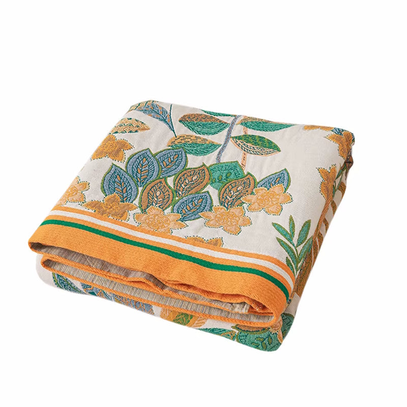 Emerald Eden Reversible Baumwollquilt Coverlet Leichte Bettwäsche