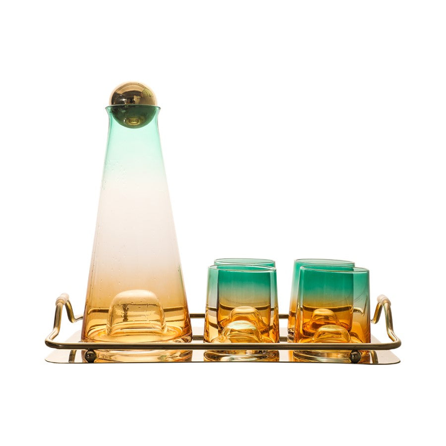 Emerald Shore Style Glaskaffee & Cups
