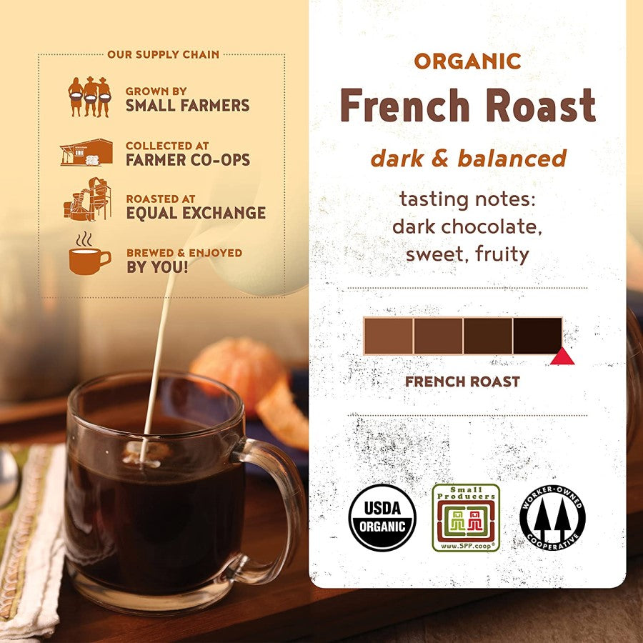 Equal Exchange Bio-Kaffee Französisch gebratener Boden 283 g