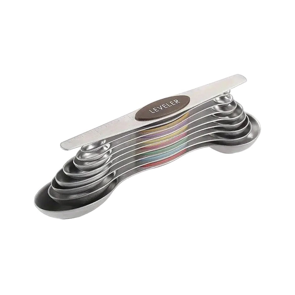 Alltägliches Edelstahlmagnet-Doppelkopf-Stapel-Messlöffel-Set