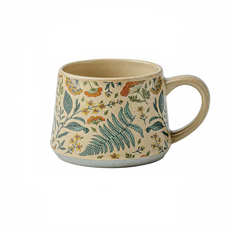Verzaubernde Botanicals Keramikbecher, Lid & Spoon Set