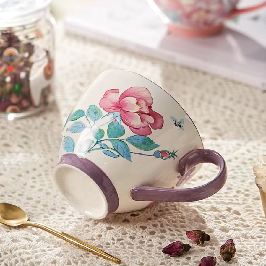 Aquarell Garten Stil Keramikbecher