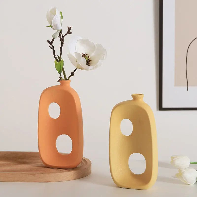 Abstrakte moderne Kunst Bunte Keramikvasen
