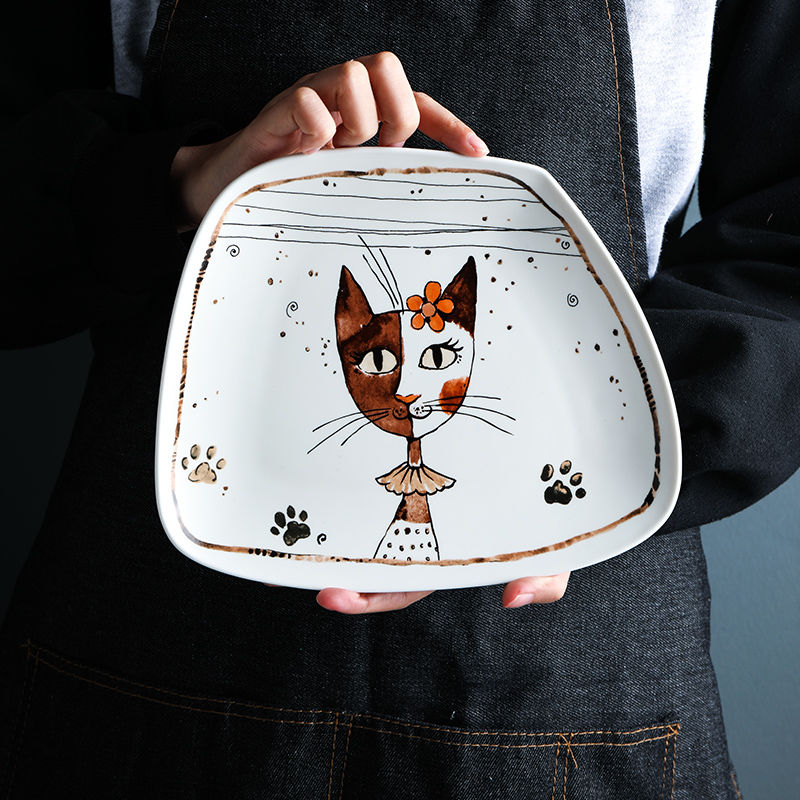 Classy Katzen unregelmäßig geformtes Keramikgeschirr