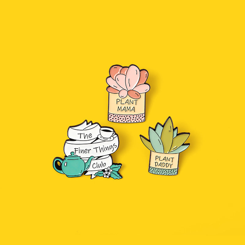 Pflanzeneltern bunte Lapel Pin