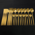 Edelstahl 24 Stück modernes Flatware Set