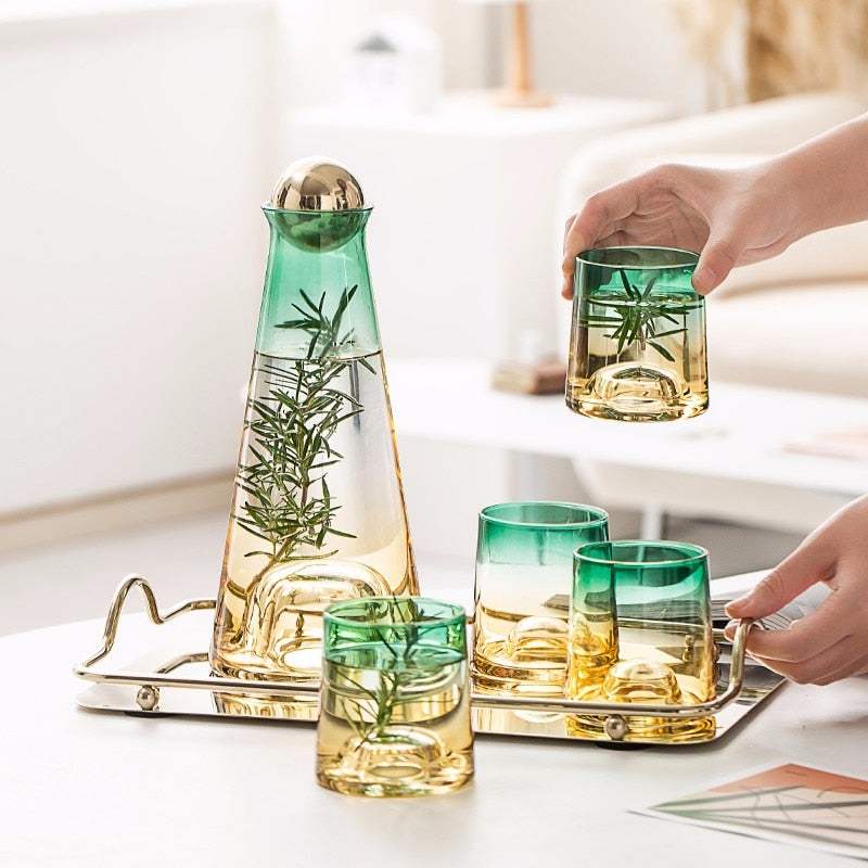Emerald Shore Style Glaskaffee & Cups