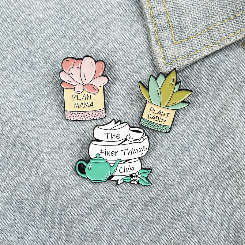 Pflanzeneltern bunte Lapel Pin