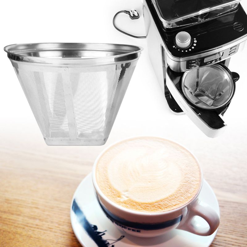 Wiederverwendbarer Edelstahl Nr. 4 Cone Coffee Filter Basket