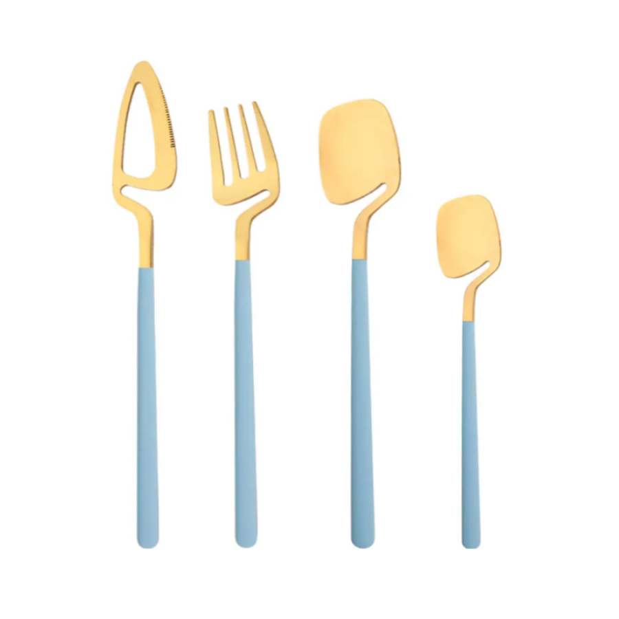 Surreale Edelstahl-Flatware 16-teiliges Set mit bunten Griffen