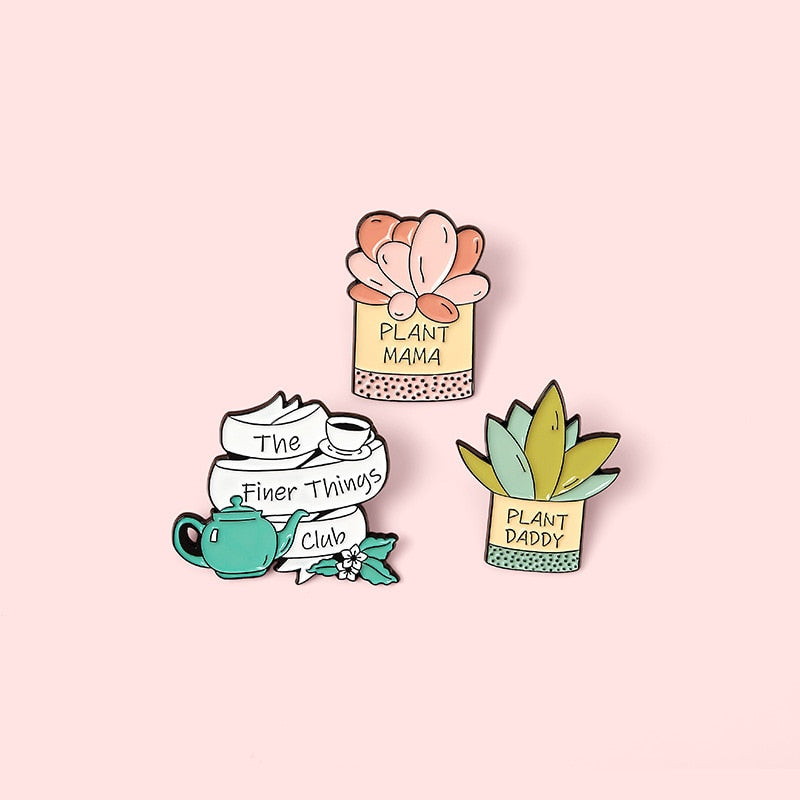 Pflanzeneltern bunte Lapel Pin