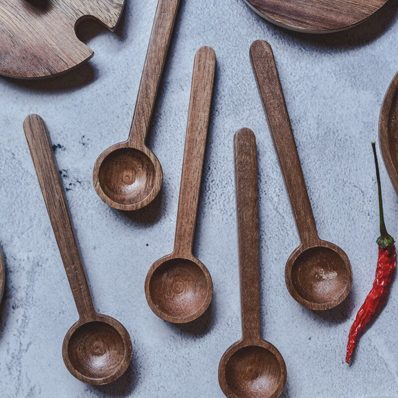 Acacia Wood & Glas Jar Set mit Tray