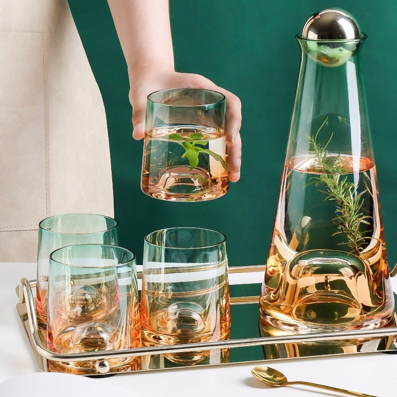 Emerald Shore Style Glaskaffee & Cups