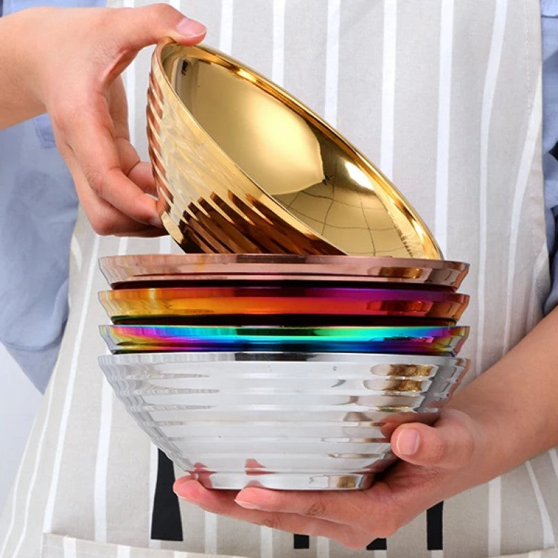 Glam Edelstahl Insulated Bunte große Nudelschalen