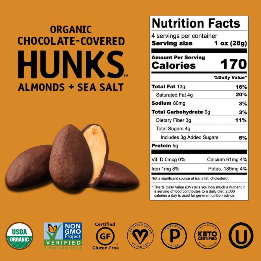 Hu Chocolate Covered Hunks Mandeln mit Meersalz 113 g