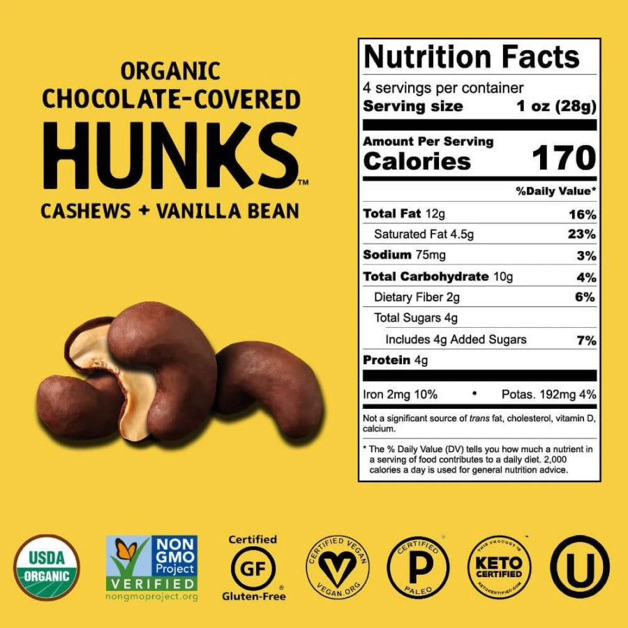 Hu Chocolate Covered Hunks Cashews mit Vanille Bean 113 g