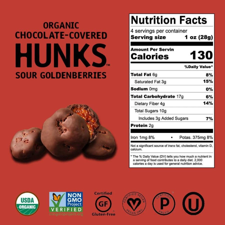 Hu Chocolate Covered Hunks Sauere Goldenberries 113 g