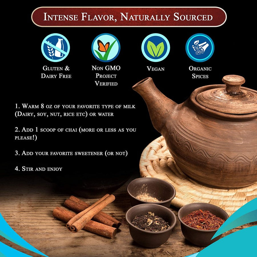 Blauer Lotus Chai Organischer Rooibos Masala Chai Tee 57 g