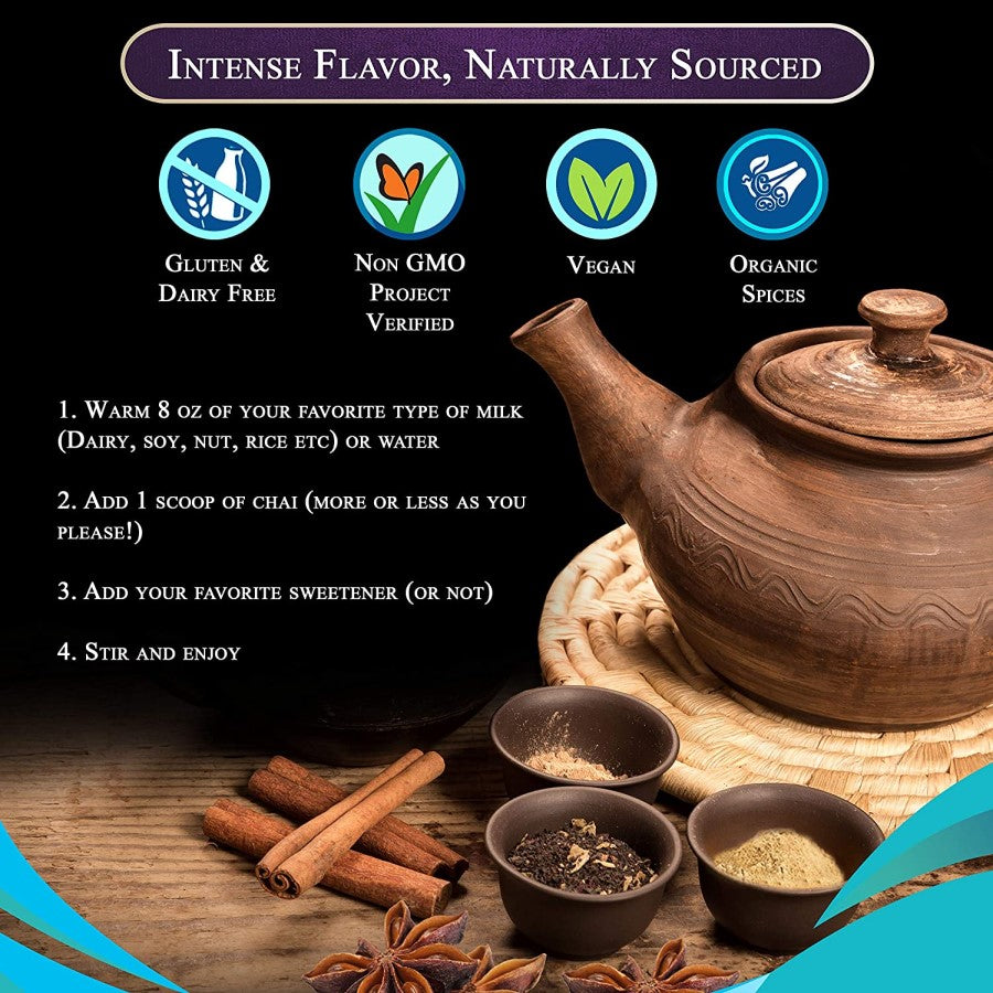Blauer Lotus Chai Nicht-GVO-Star Anise Masala Chai Tee 85 g