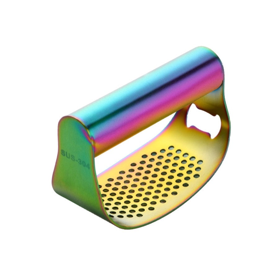 Edelstahl Curved Garlic Rocker Press & Bottle Opener