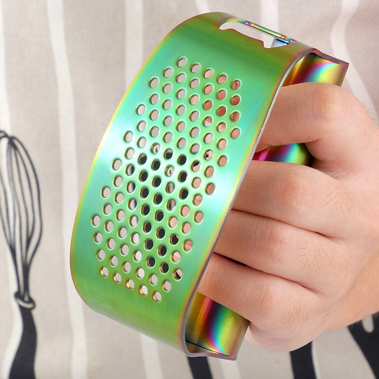 Edelstahl Curved Garlic Rocker Press & Bottle Opener