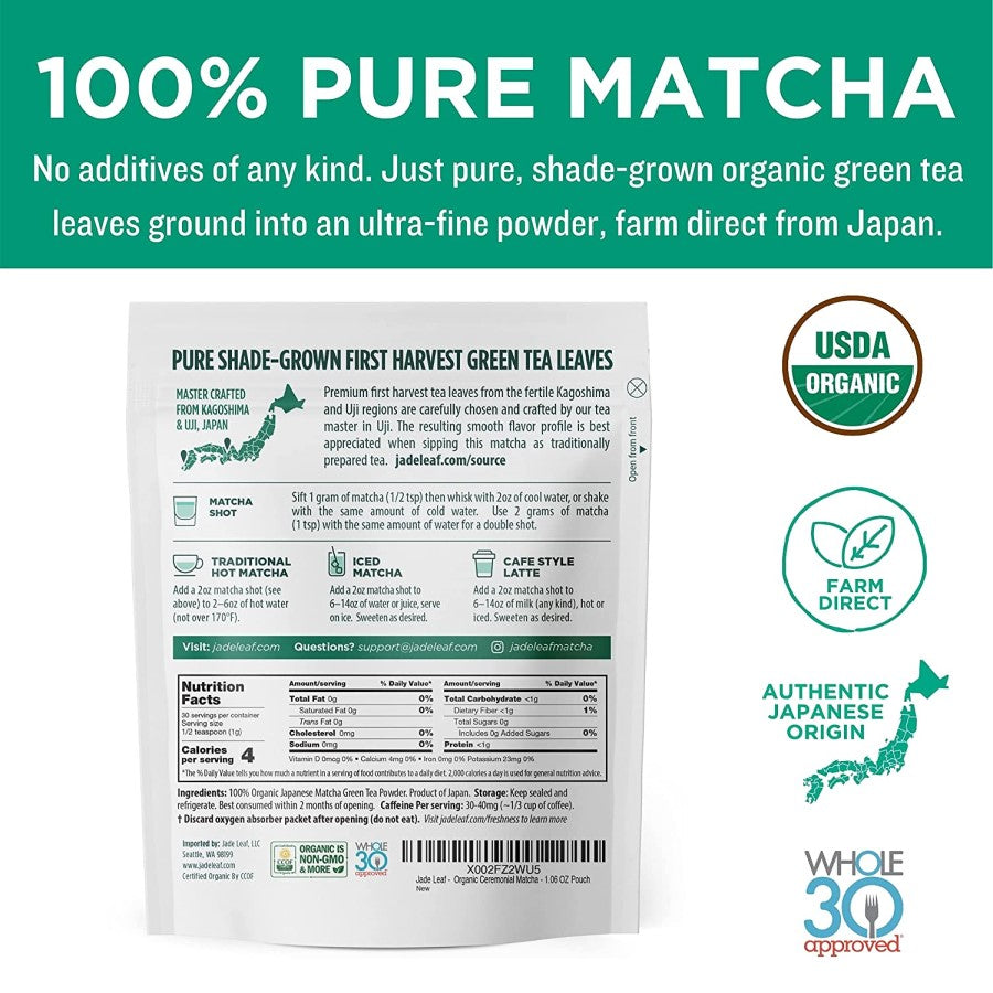Jade Leaf Organic Ceremonial Matcha Premium 3 g