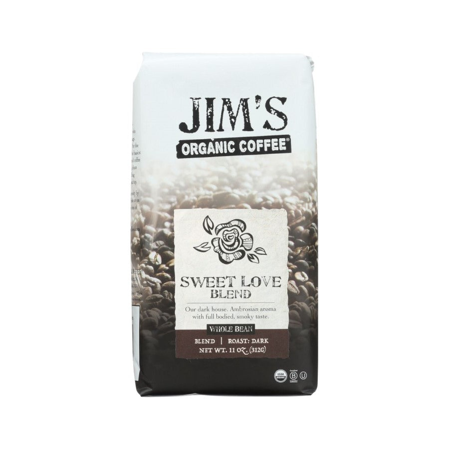 Jim's Organic Coffee Sweet Love Blend Whole Bean 312 g