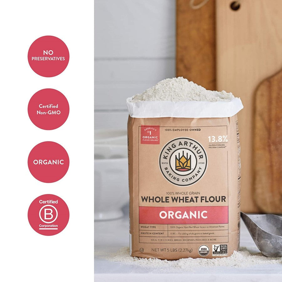 King Arthur Organic Whole Grain Whole Weizen Mehl 2,27 kg
