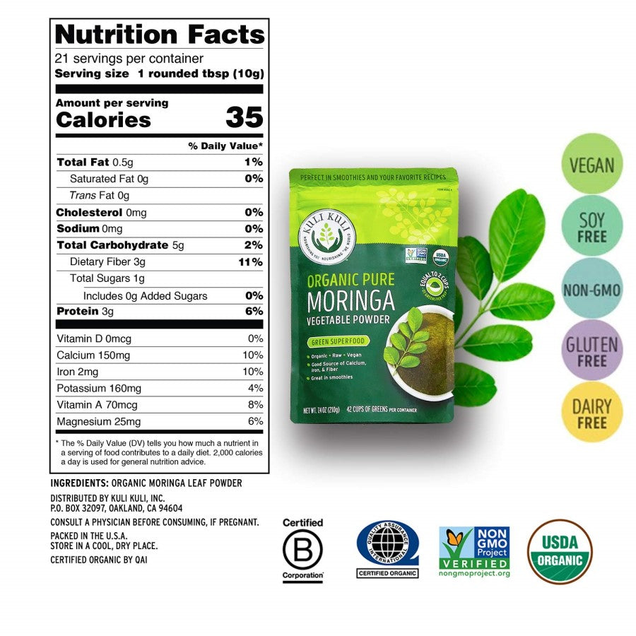 Kuli Kuli Organic Pure Moringa Pulver
