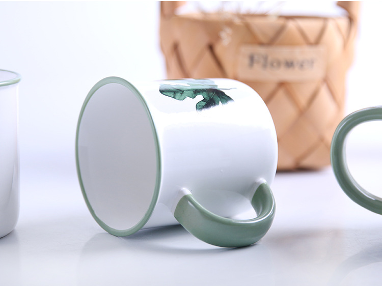 Gemalte Pflanzen Stil Keramikbecher