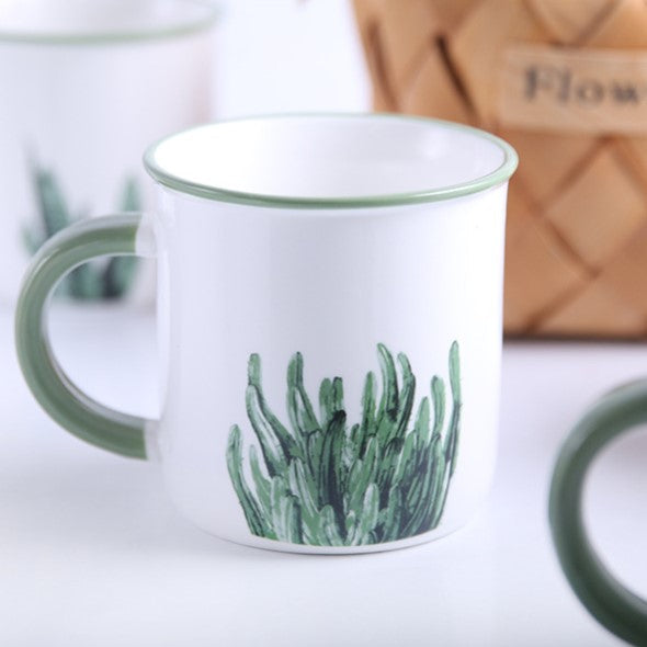 Gemalte Pflanzen Stil Keramikbecher